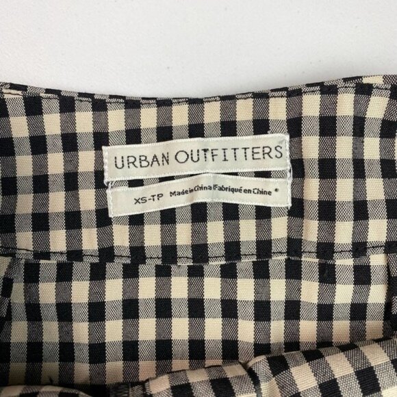URBAN OUTFITTERS Black & Cream Gingham Zip-Front Mini Skirt  Sz XS - Picture 5 of 5